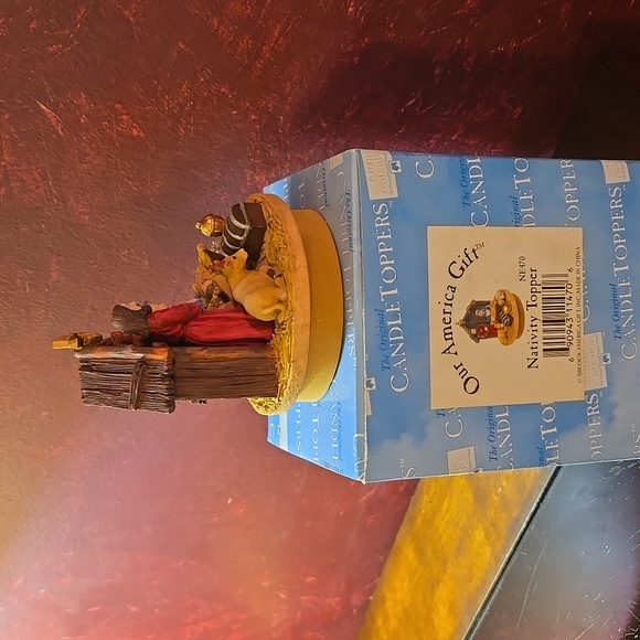 NIB - Our America Nativity Scene Candle Jar Topper - Baby Jesus!! - Picture 6 of 9